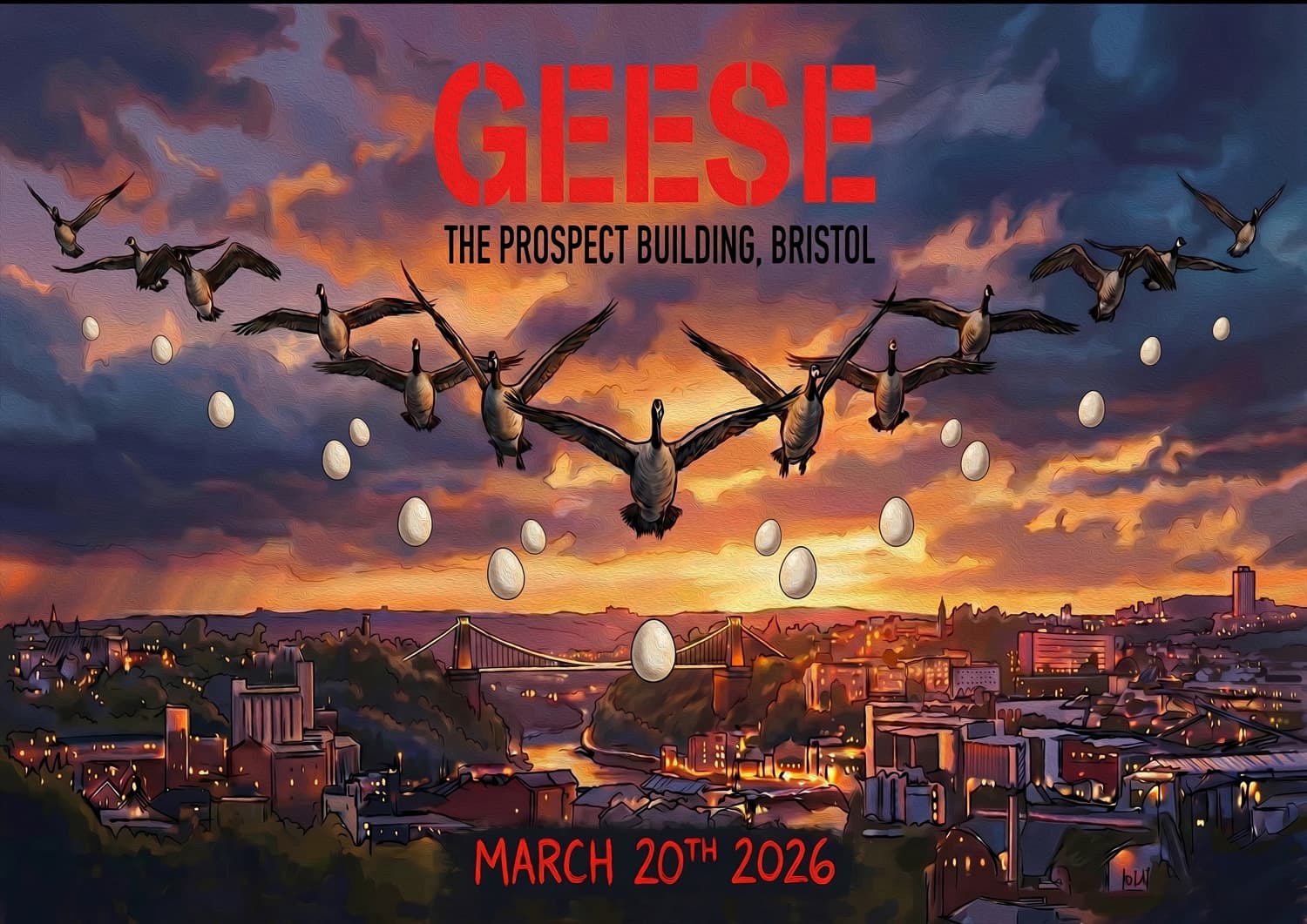 Geese — Prospect Building, 20 March 2026